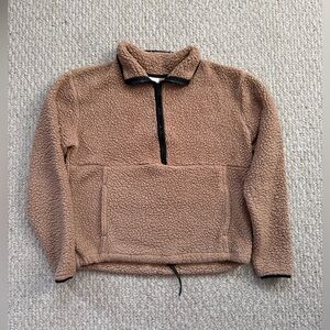 Cozy Brown Sherpa Pullover